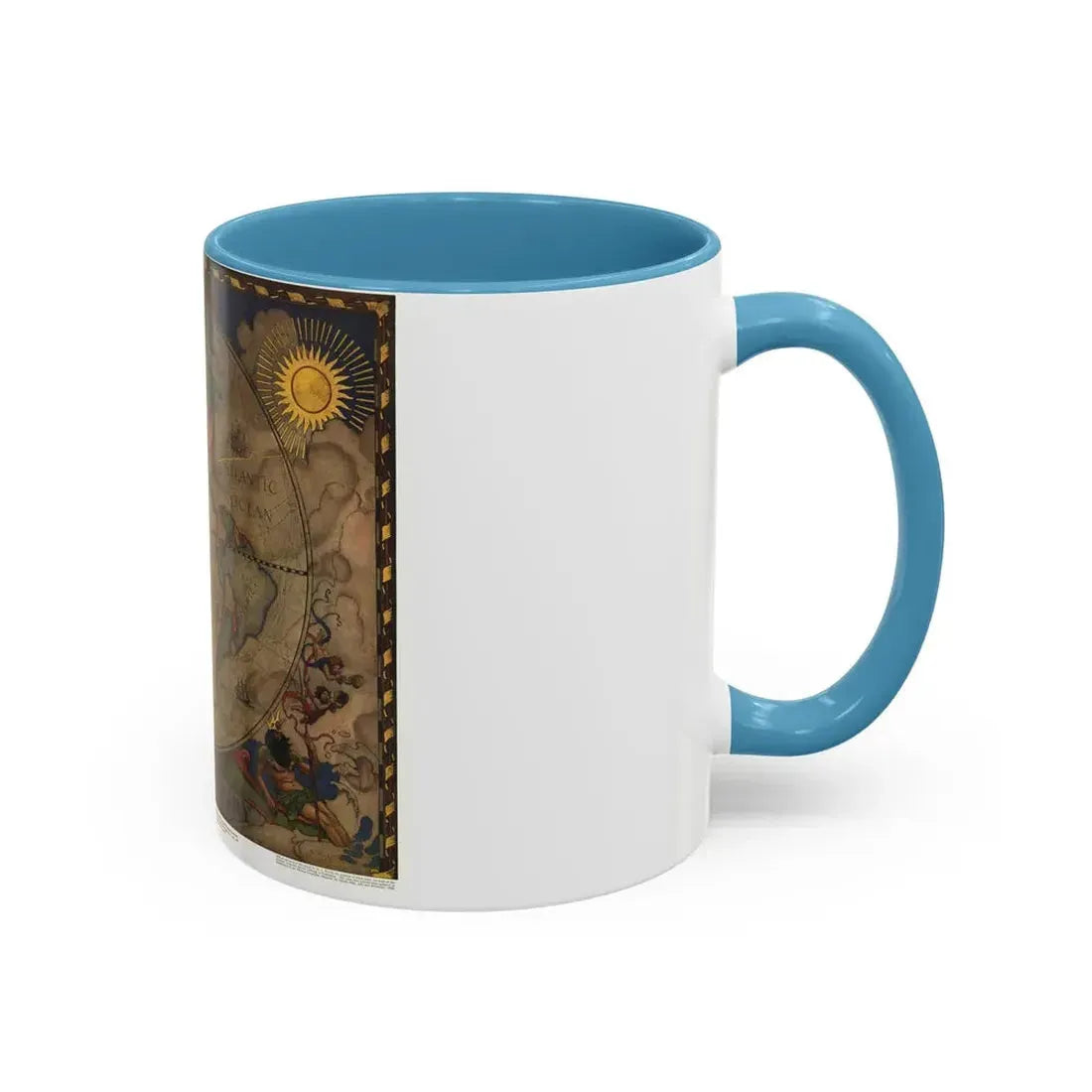 Map of Discovery- Western Hemisphere (1928) (Map) Accent Coffee Mug - Go Mug Yourself