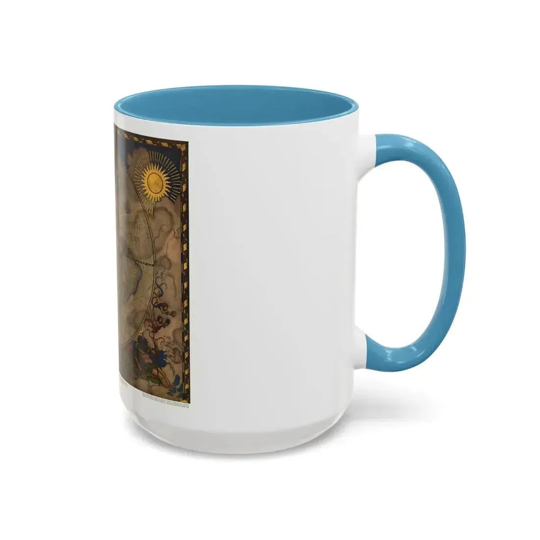 Map of Discovery- Western Hemisphere (1928) (Map) Accent Coffee Mug - Go Mug Yourself