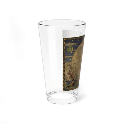 Map of Discovery- Western Hemisphere (1928) (Map) Pint Glass 16oz-Go Mug Yourself