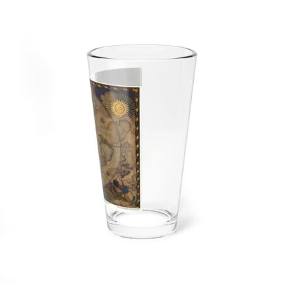 Map of Discovery- Western Hemisphere (1928) (Map) Pint Glass 16oz - Go Mug Yourself