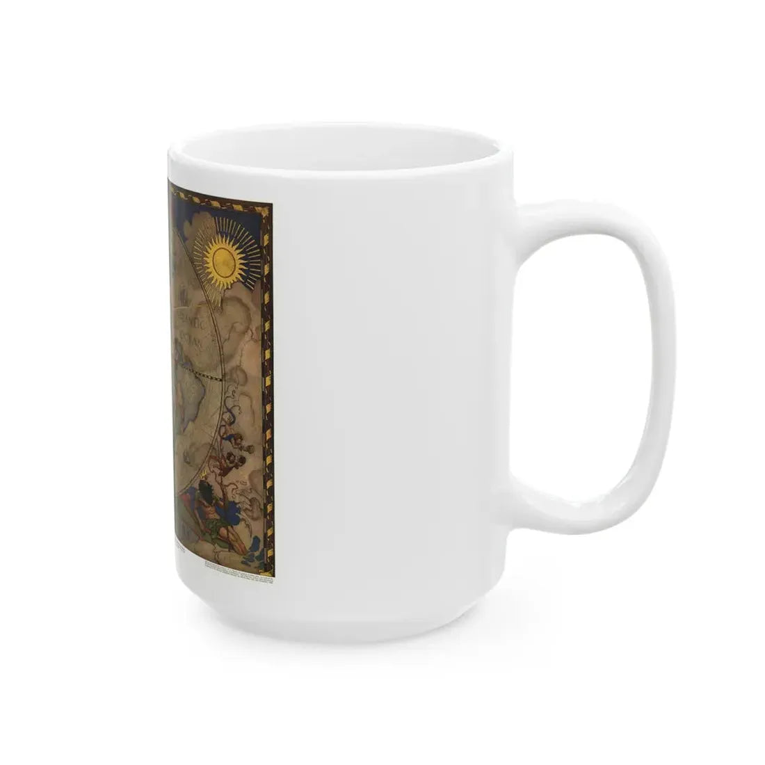 Map of Discovery- Western Hemisphere (1928) (Map) White Coffee Mug - Go Mug Yourself