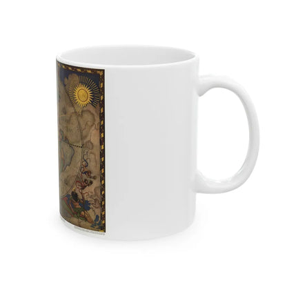 Map of Discovery- Western Hemisphere (1928) (Map) White Coffee Mug-Go Mug Yourself