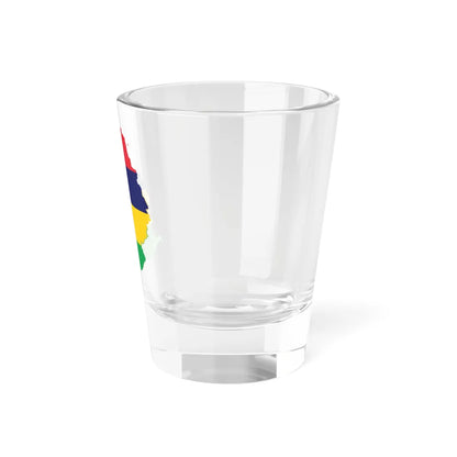 Map of Mauritius with flag (Mauritius) Shot Glass 1.5oz - Go Mug Yourself