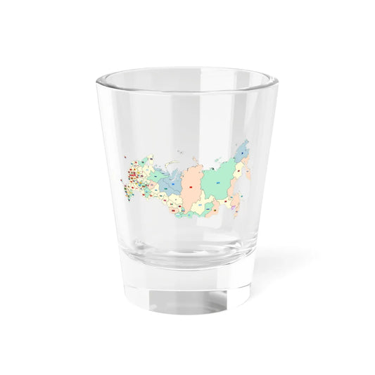 Map of Russia with flags (Russia) Shot Glass 1.5oz 1.5oz - Go Mug Yourself