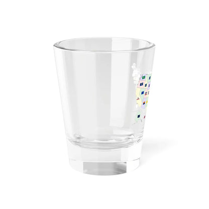 Map of the United States with flags (United States) Shot Glass 1.5oz - Go Mug Yourself