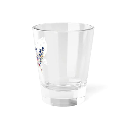Map of the United States with flags (United States) Shot Glass 1.5oz - Go Mug Yourself