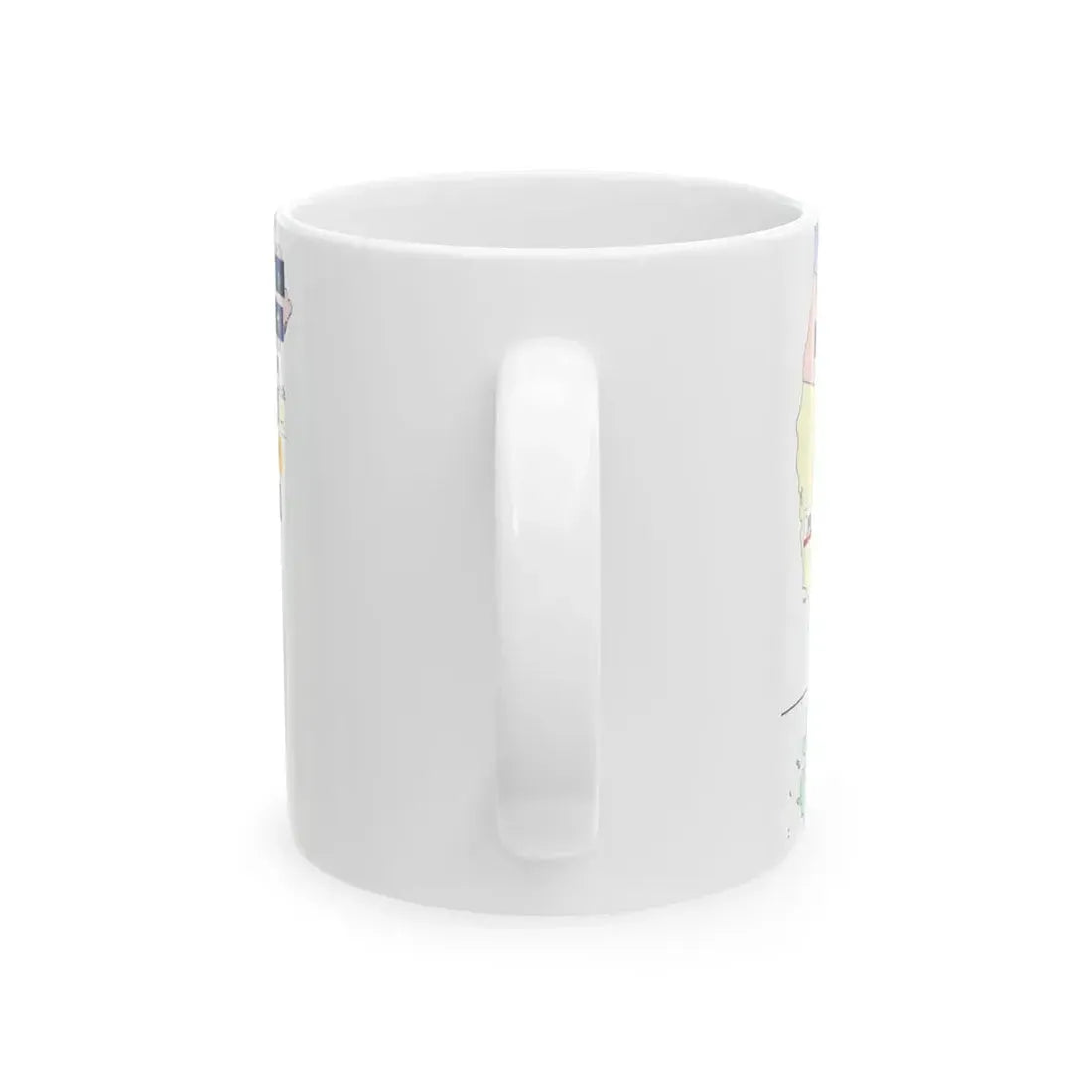 Map of the United States with flags (United States) White Coffee Mug - Go Mug Yourself