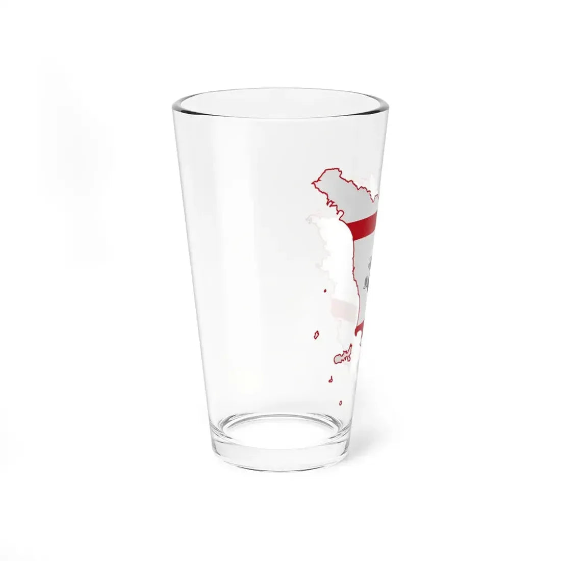 Map profile of Tuscany (Italy) Pint Glass 16oz - Go Mug Yourself