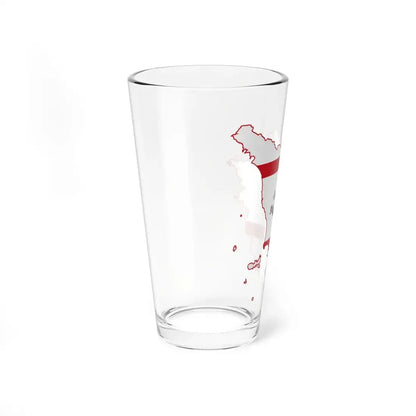 Map profile of Tuscany (Italy) Pint Glass 16oz - Go Mug Yourself