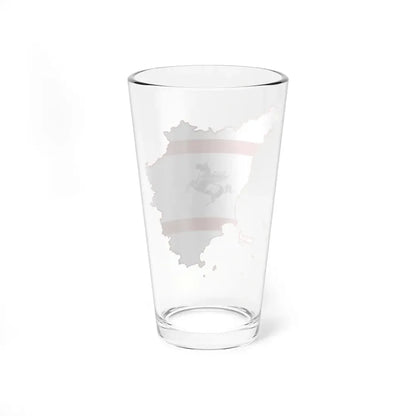 Map profile of Tuscany (Italy) Pint Glass 16oz - Go Mug Yourself