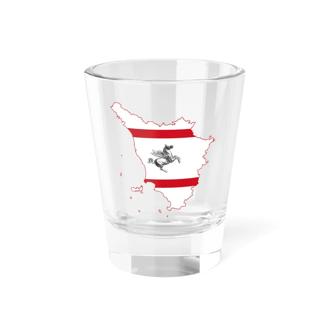 Map profile of Tuscany (Italy) Shot Glass 1.5oz 1.5oz - Go Mug Yourself