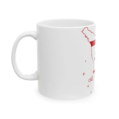 Map profile of Tuscany (Italy) White Coffee Mug - Go Mug Yourself