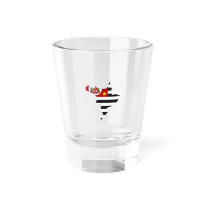 Mapa da Capitania de Sao Paulo com a bandeira paulista (Brazil) Shot Glass 1.5oz 1.5oz - Go Mug Yourself
