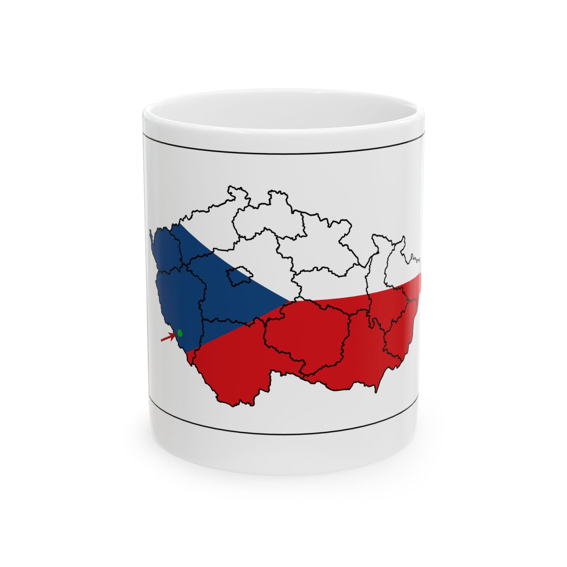 Mapa Nyrsko (Czech Republic) White Coffee Mug-11oz-Go Mug Yourself