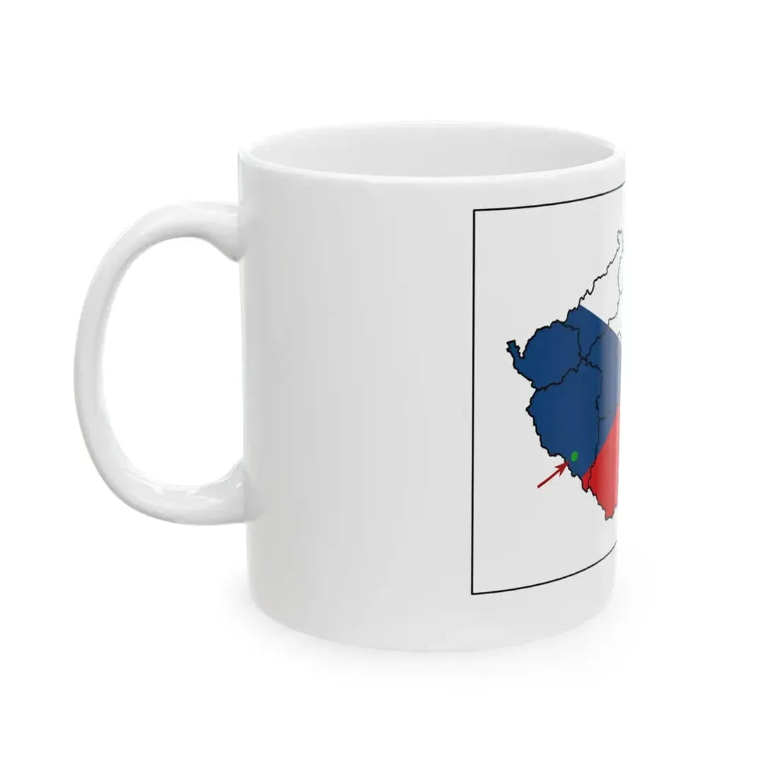 Mapa Nyrsko (Czech Republic) White Coffee Mug - Go Mug Yourself