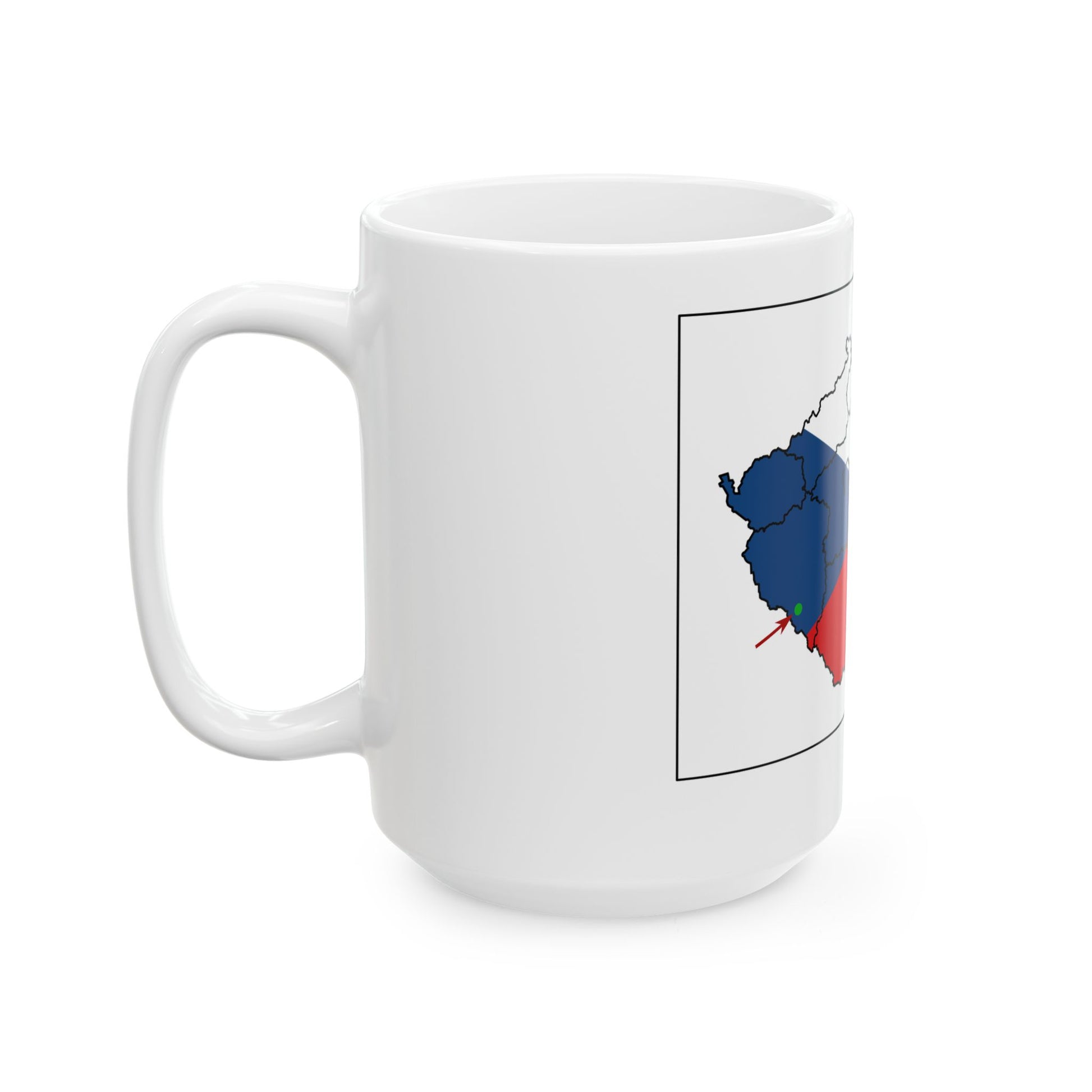 Mapa Nyrsko (Czech Republic) White Coffee Mug-Go Mug Yourself