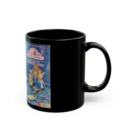 MAPLE TOWN THE CASE OF THE MISSING CANDY FHE FAMILY HOME ENTERTAINMENT (VHS COVER) - Black Coffee Mug - Go Mug Yourself