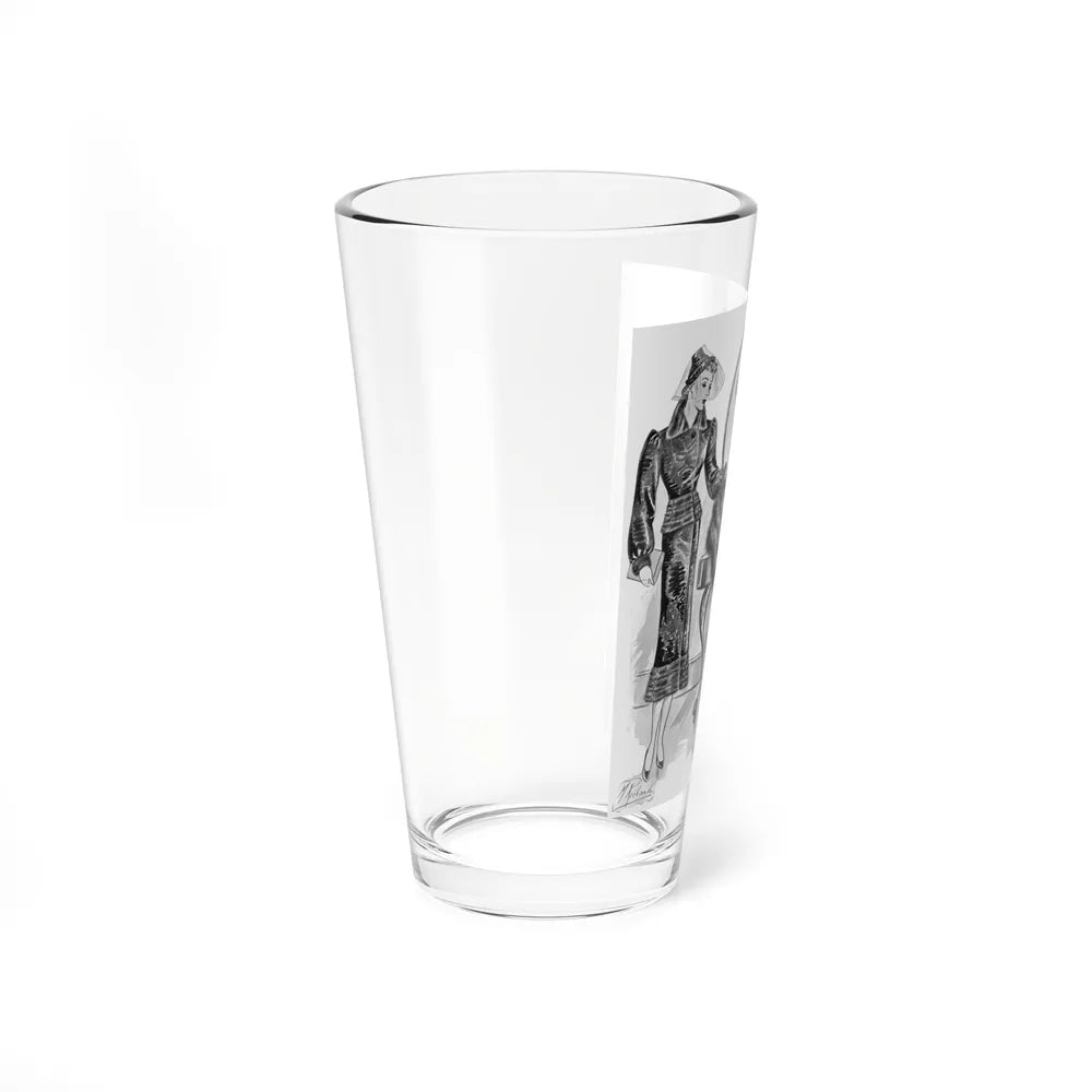 Marcus Furs advertisement, 1937 (Magazine Illustration) Pint Glass 16oz-Go Mug Yourself