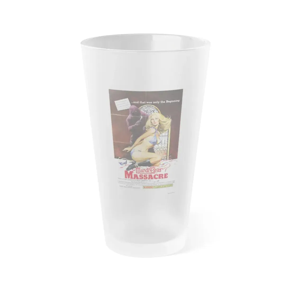 MARDI GRAS MASSACRE 1978 Movie Poster - Frosted Pint Glass 16oz Default Title - Go Mug Yourself