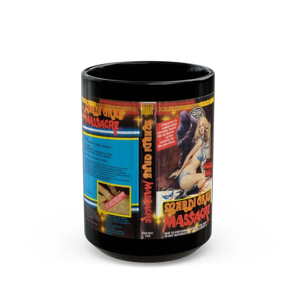 MARDI GRAS MASSACRE GOLD STAR VIDEO (VHS COVER) - Black Coffee Mug-15oz-Go Mug Yourself