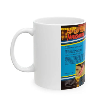 MARDI GRAS MASSACRE GOLD STAR VIDEO (VHS COVER) - White Coffee Mug - Go Mug Yourself
