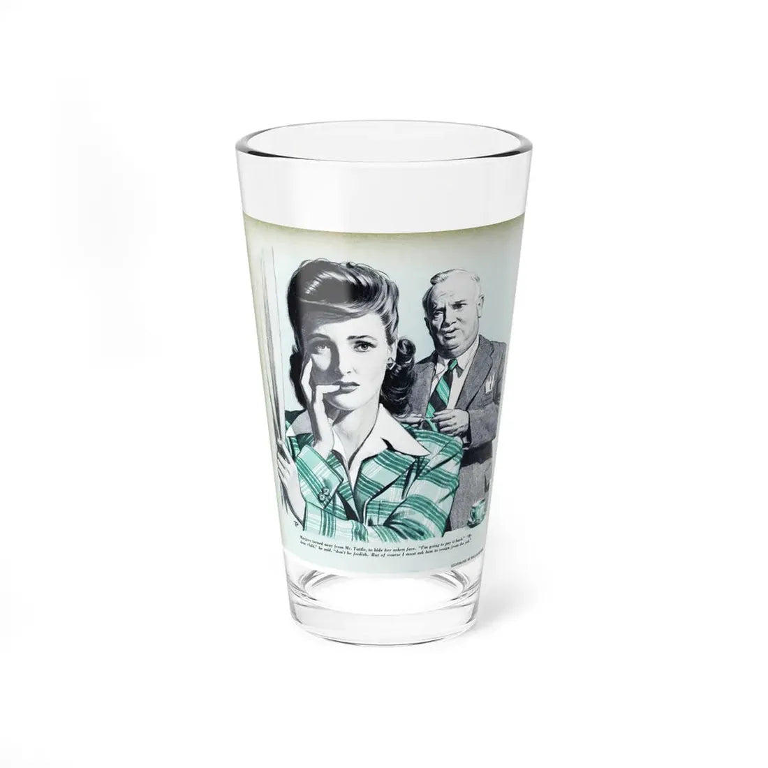Margery's Marriage (2), Redbook, October 1942 (Magazine Illustration) Pint Glass 16oz 16oz - Go Mug Yourself