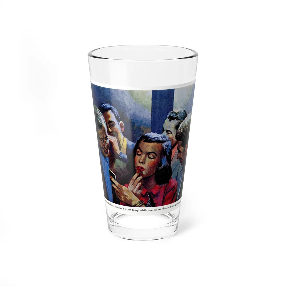 Marguerite and the Four Hoods, 1955 (Magazine Illustration) Pint Glass 16oz-16oz-Go Mug Yourself