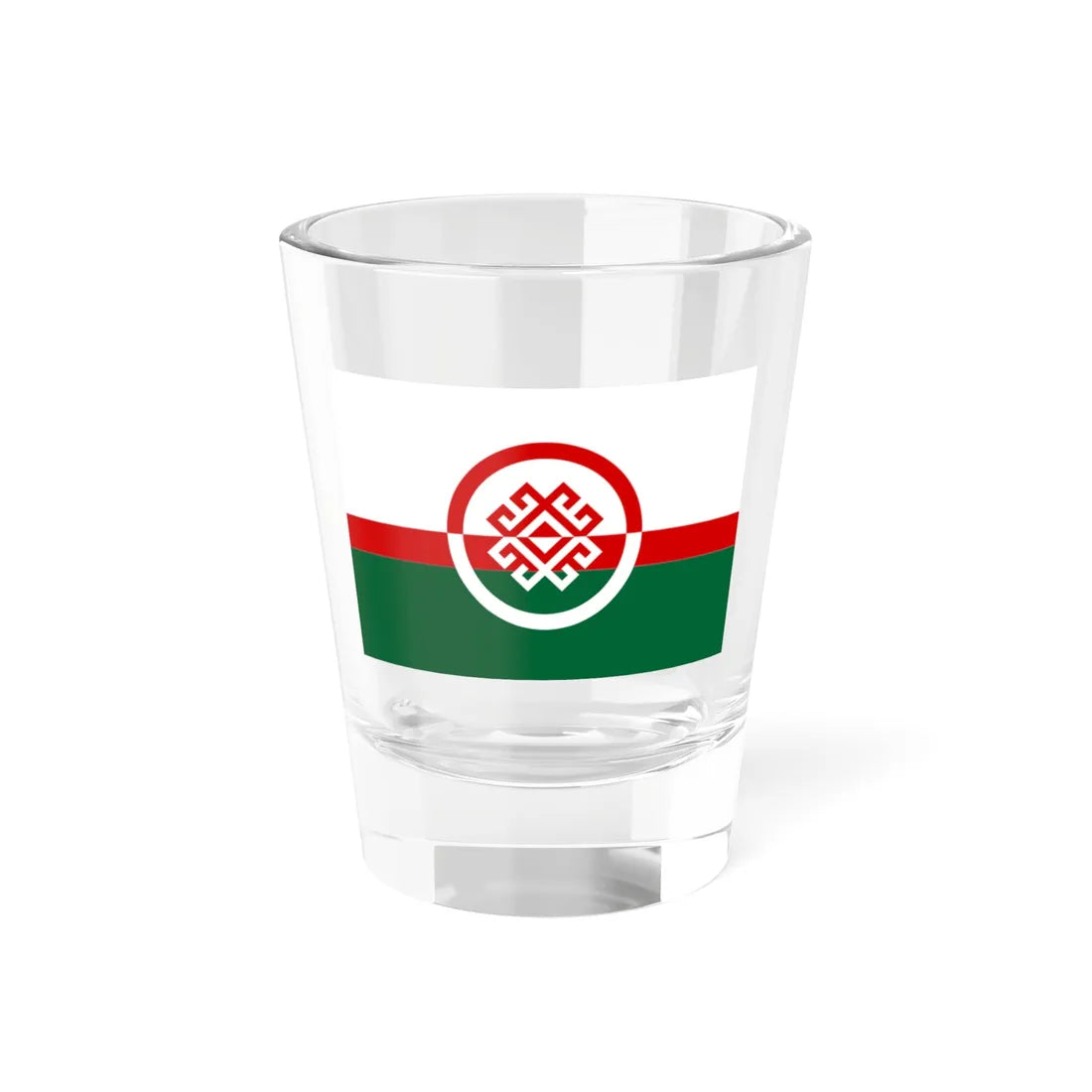 Mari Ushem flag (Russia) Shot Glass 1.5oz 1.5oz - Go Mug Yourself