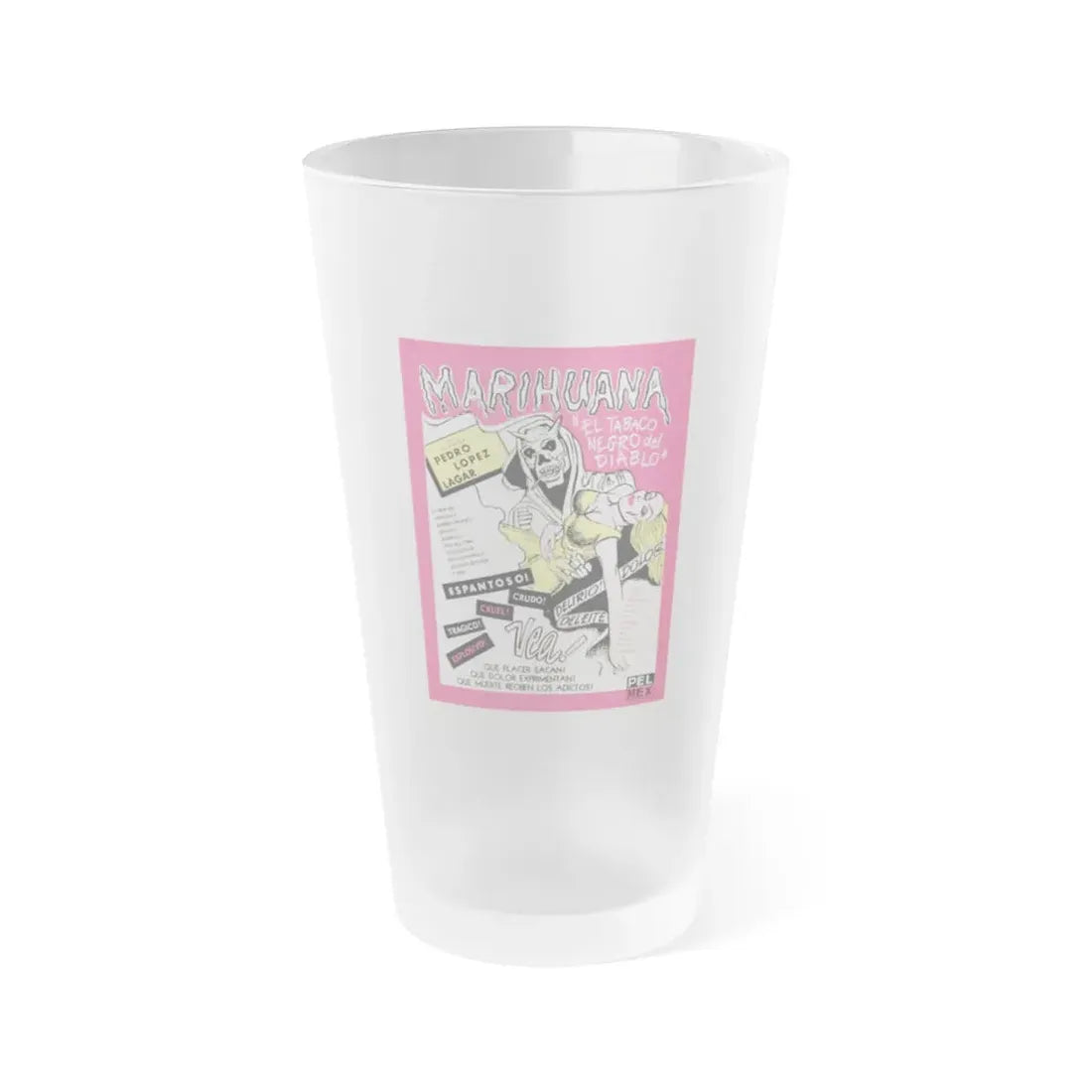 MARIHUANA STORY (2) 1950 Movie Poster - Frosted Pint Glass 16oz Default Title - Go Mug Yourself