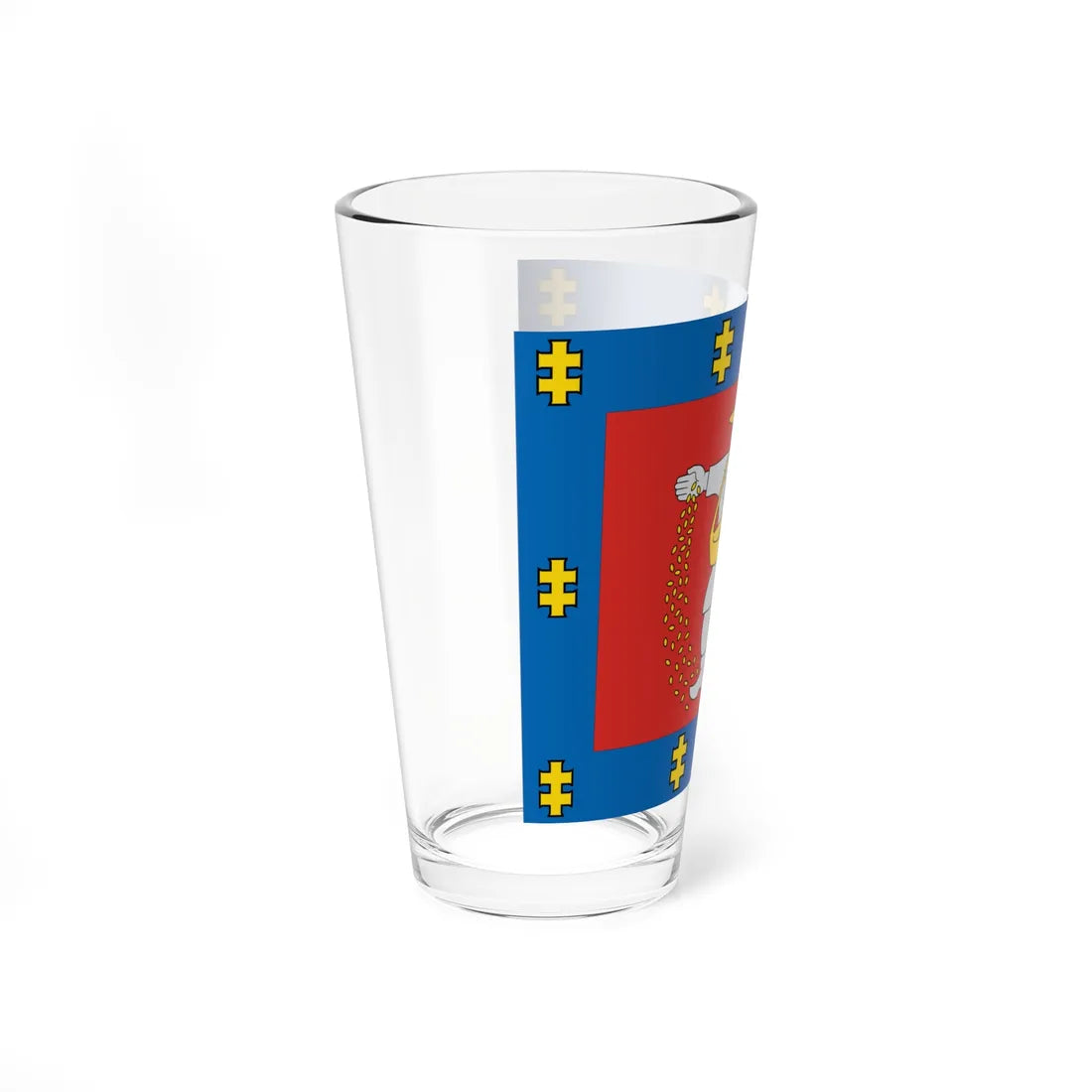 Marijampole County flag (Lithuania) Pint Glass 16oz - Go Mug Yourself