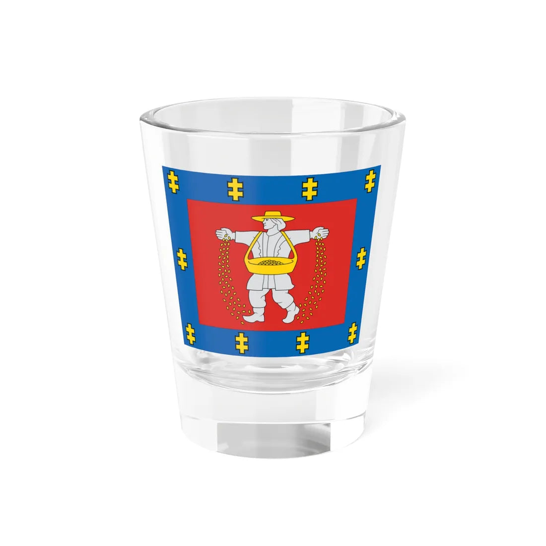 Marijampole County flag (Lithuania) Shot Glass 1.5oz 1.5oz - Go Mug Yourself