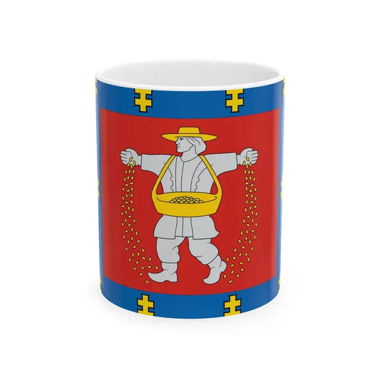 Marijampole County flag (Lithuania) White Coffee Mug 11oz - Go Mug Yourself