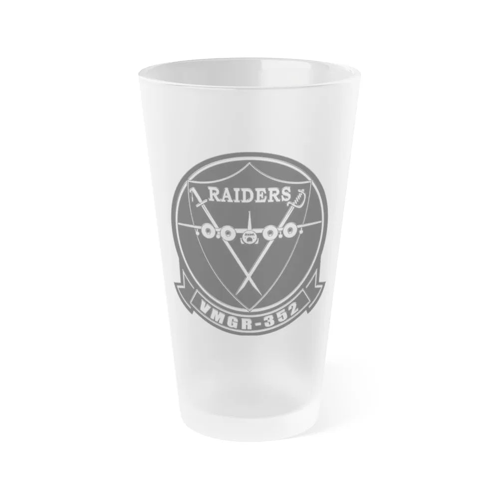 Marine Aerial Refueler Transport Squadron 352 VMGR 352 (USMC) Frosted Pint Glass 16oz-Go Mug Yourself