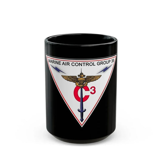 Marine Air Control Group 38 (USMC) Black Coffee Mug 15oz - Go Mug Yourself
