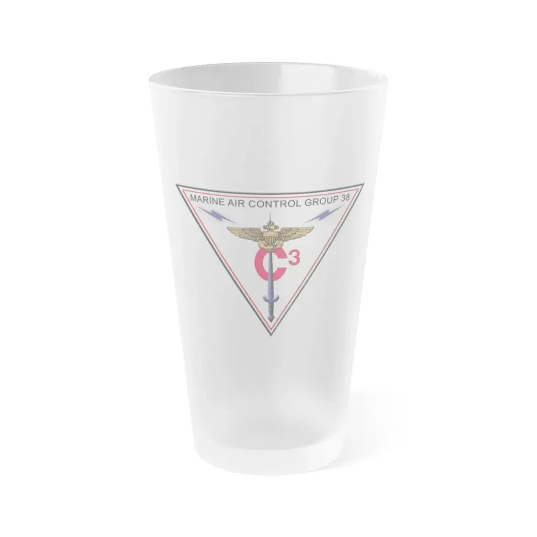 Marine Air Control Group 38 (USMC) Frosted Pint Glass 16oz Default Title - Go Mug Yourself