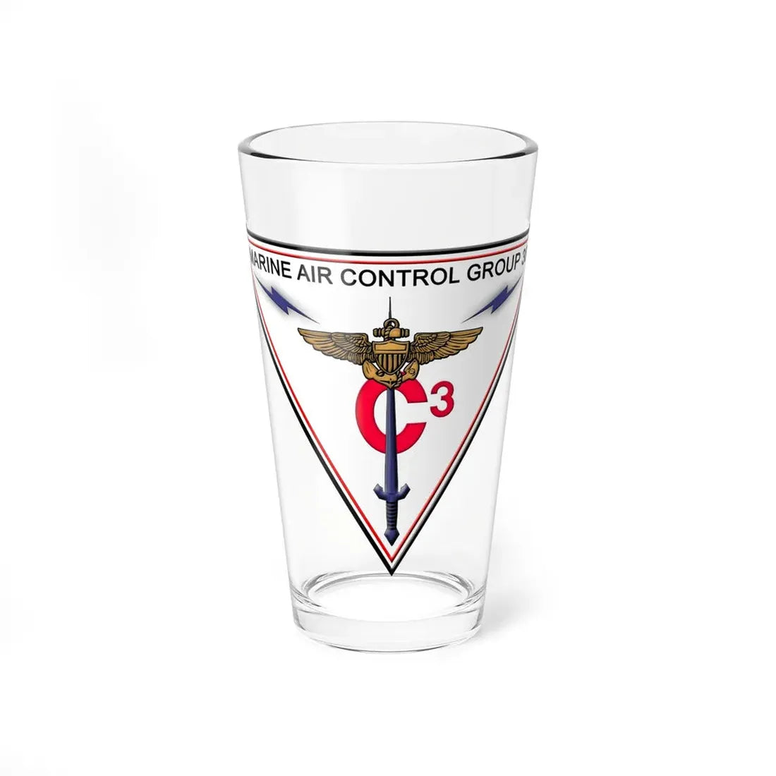 Marine Air Control Group 38 (USMC) Pint Glass 16oz 16oz - Go Mug Yourself