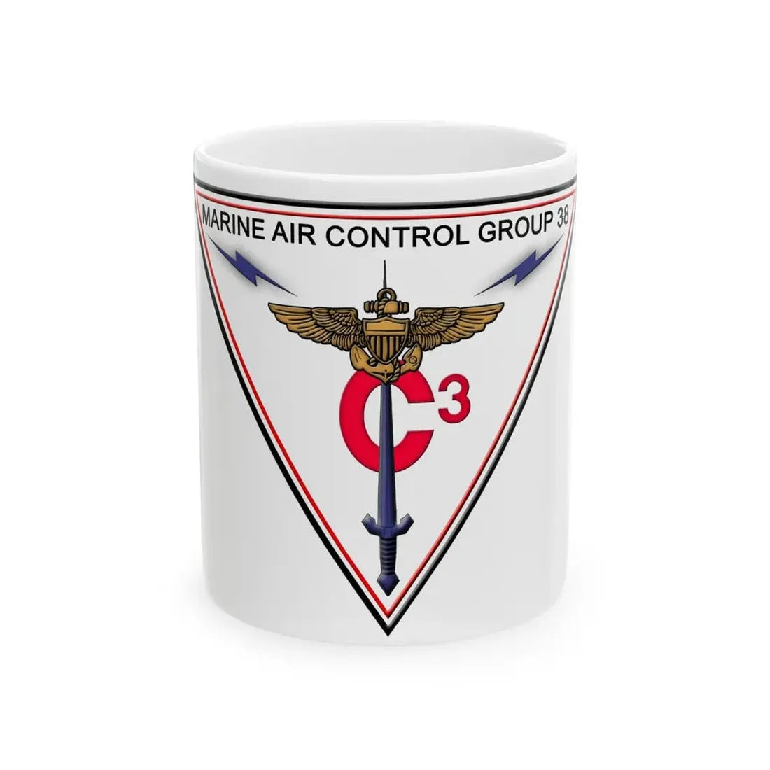 Marine Air Control Group 38 (USMC) White Coffee Mug 11oz - Go Mug Yourself