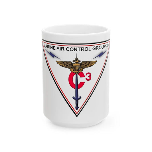 Marine Air Control Group 38 (USMC) White Coffee Mug-15oz-Go Mug Yourself