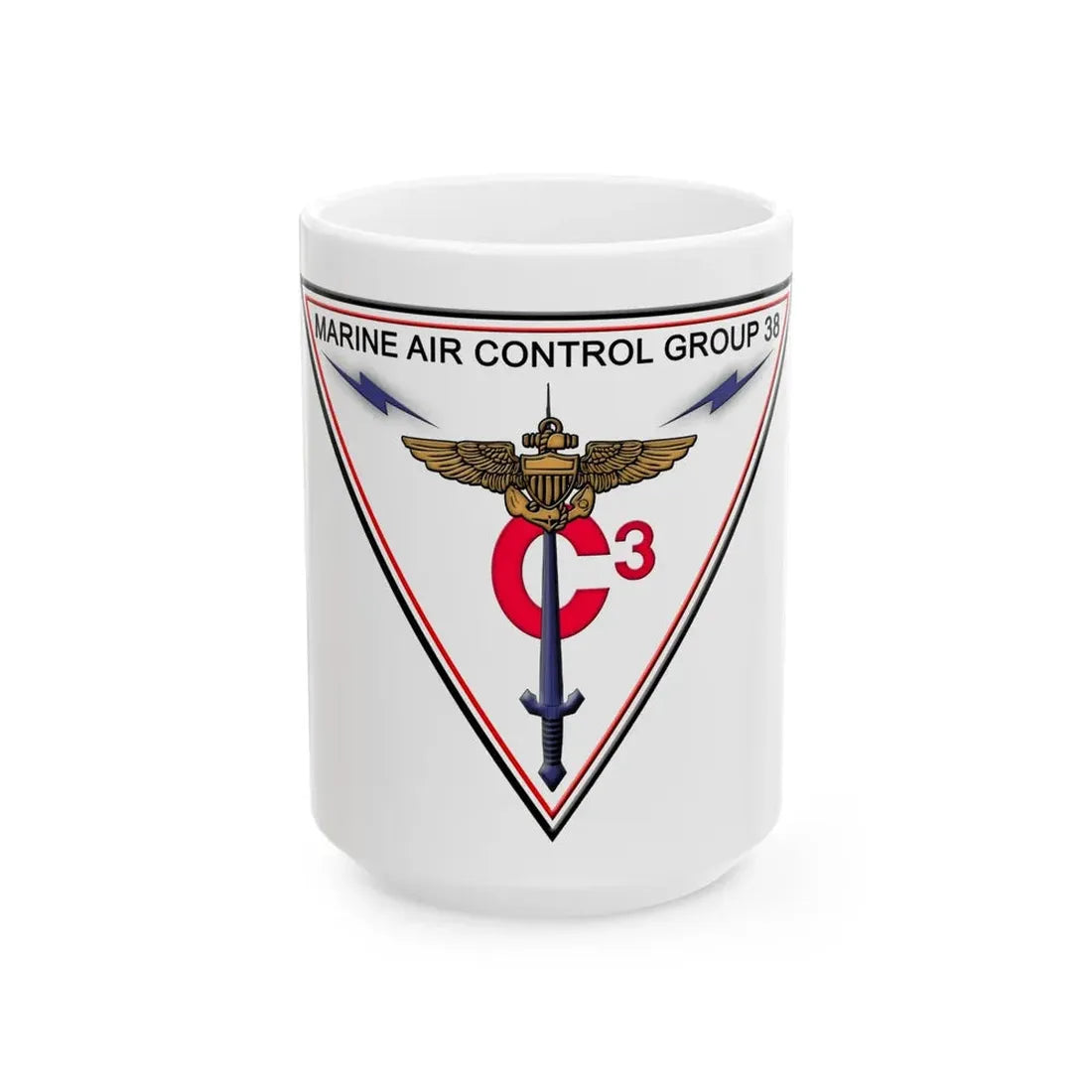 Marine Air Control Group 38 (USMC) White Coffee Mug 15oz - Go Mug Yourself