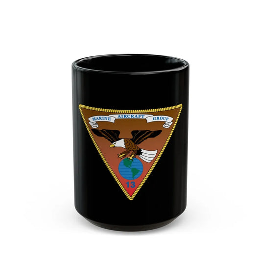 Marine Aircraft Group 13 alt (USMC) Black Coffee Mug-15oz-Go Mug Yourself