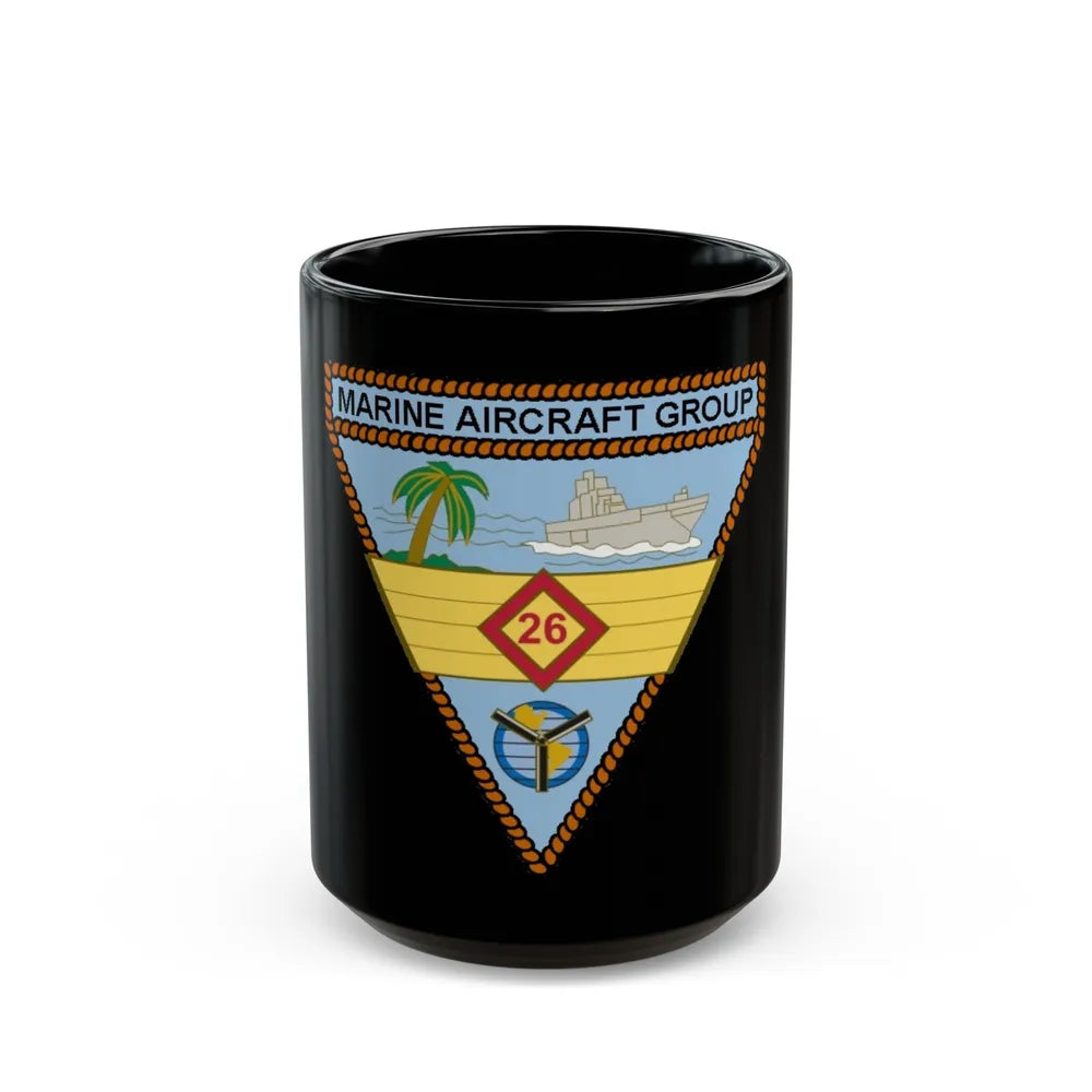 Marine Aircraft Group 26 (USMC) Black Coffee Mug-15oz-Go Mug Yourself