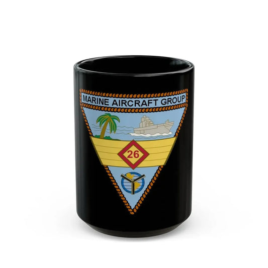 Marine Aircraft Group 26 (USMC) Black Coffee Mug 15oz - Go Mug Yourself