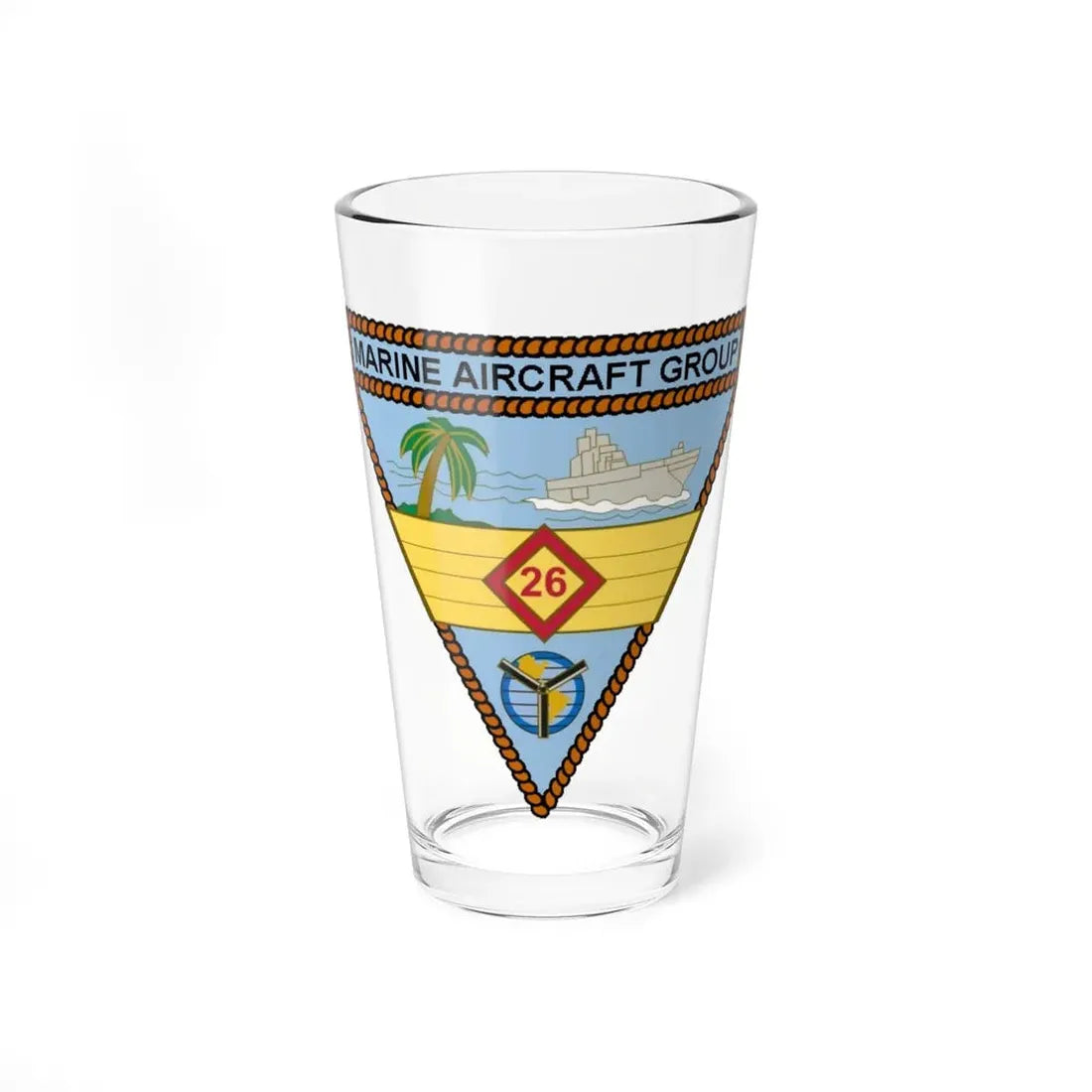 Marine Aircraft Group 26 (USMC) Pint Glass 16oz 16oz - Go Mug Yourself