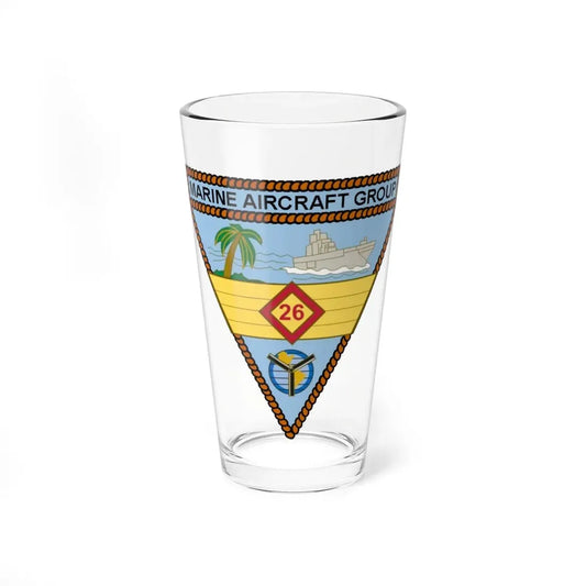 Marine Aircraft Group 26 (USMC) Pint Glass 16oz 16oz - Go Mug Yourself