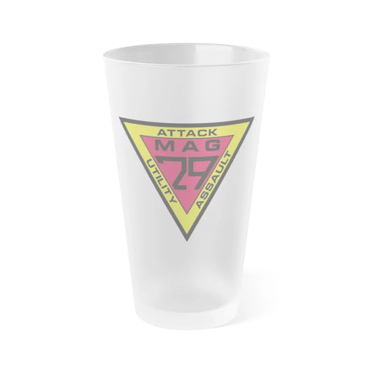 Marine Aircraft Group 29 (USMC) Frosted Pint Glass 16oz-Go Mug Yourself