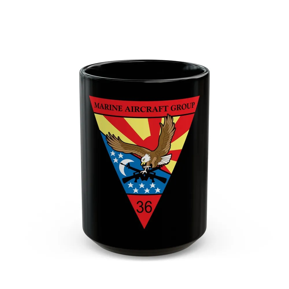 Marine Aircraft Group 36 (USMC) Black Coffee Mug-15oz-Go Mug Yourself