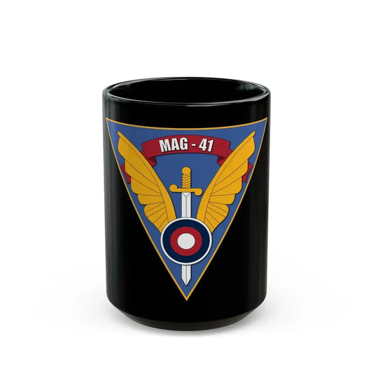 Marine Aircraft Group 41 (USMC) Black Coffee Mug 15oz - Go Mug Yourself