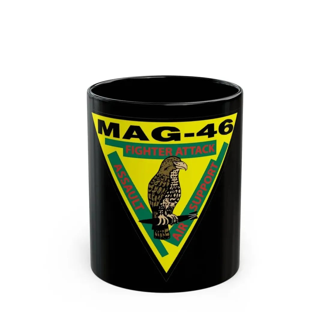 Marine Aircraft Group 46 (USMC) Black Coffee Mug 11oz - Go Mug Yourself