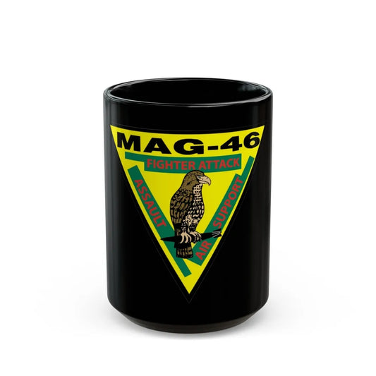 Marine Aircraft Group 46 (USMC) Black Coffee Mug-15oz-Go Mug Yourself