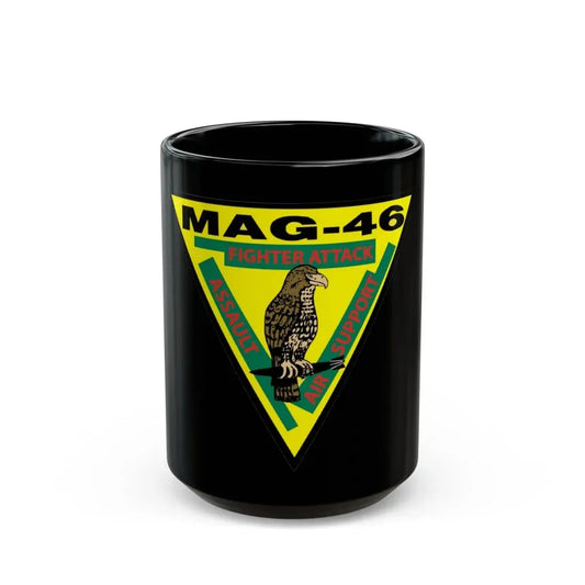 Marine Aircraft Group 46 (USMC) Black Coffee Mug 15oz - Go Mug Yourself